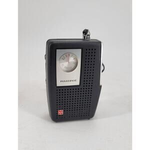 National Panasonic 7-Transistor Pocket Portable AM Radio Model R-1077-WORKS!
